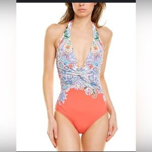 Johnny Was Drew Twist One Piece Swim Women Size X-Small  New